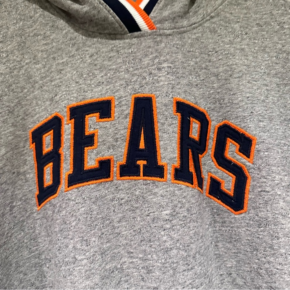 Chicago Bears Upcycled hooded sweatshirt flannel size medium - Picture 3 of 6
